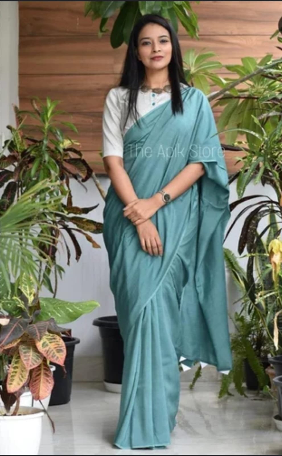 Bagru Block Plane Mulmul Cotton Saree